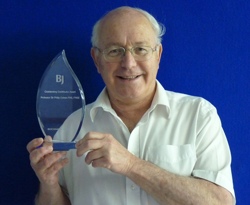 Philip Cohen receives Outstanding Contributor Award from the Biochemical Journal