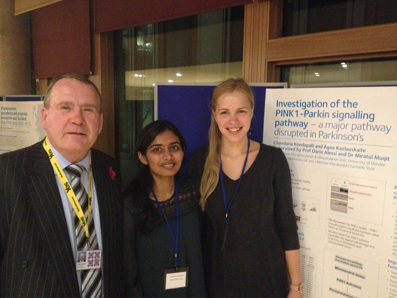 MRC-PPU students present Parkinson's research at Scottish Parliament
