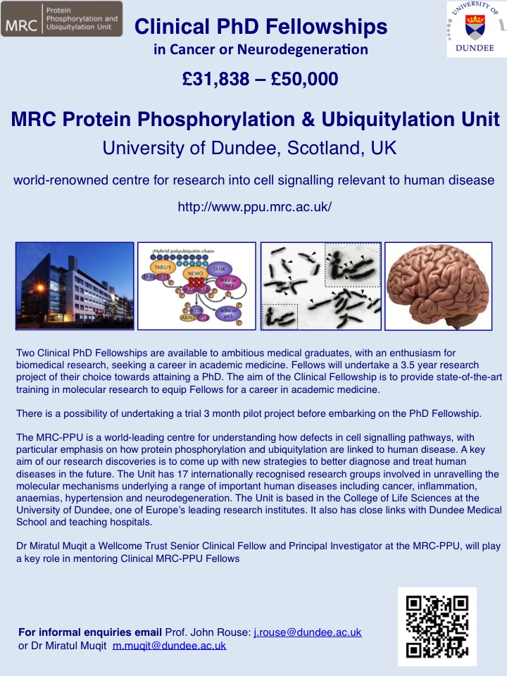 MRC-PPU Clinical PhD Fellowship