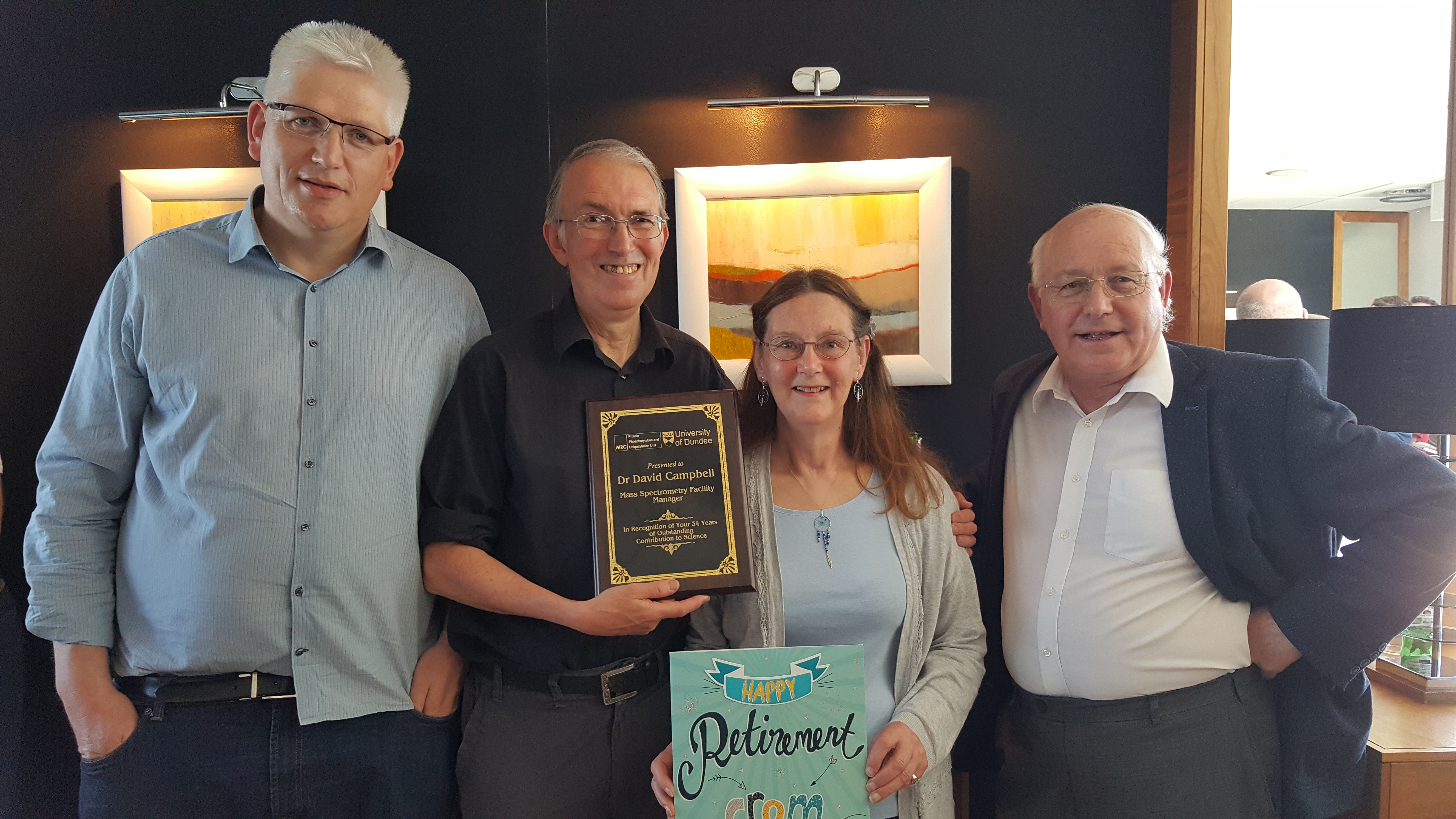 L-R: Dario Alessi, David Campbell, David's wife Jane, Philip Cohen