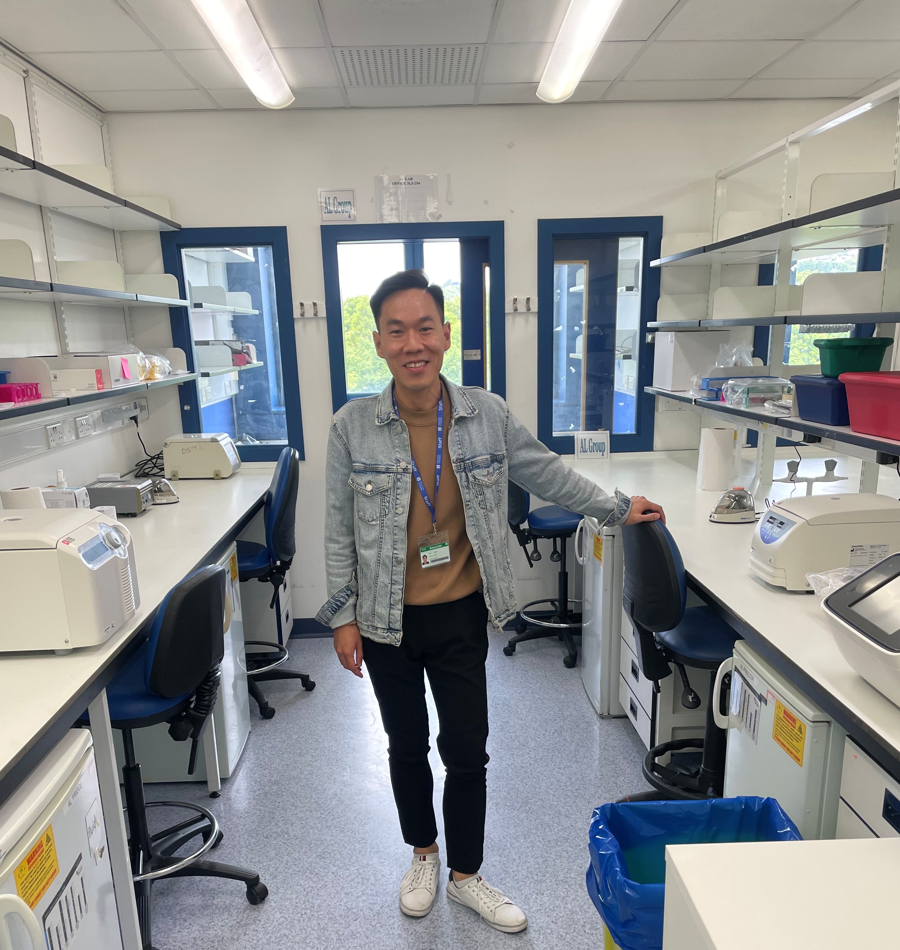 Amos Liang in his new MRC PPU laboratory