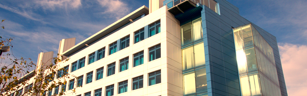 Side photo of the Sir James Black Centre, part of the University of Dundee