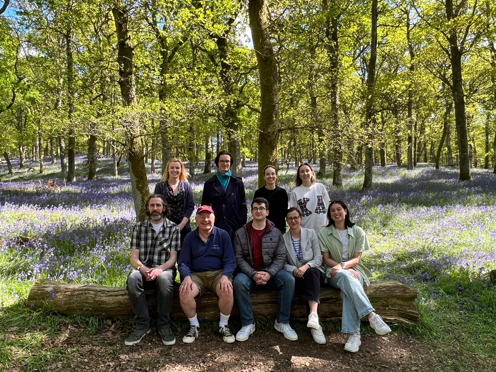 The Cohen lab pictured on May 19th 2022 during a walk at Kinclaven Woods, famed for its bluebells in Spring, following a lab retreat at the nearby Ballathie House Hotel about 20 miles north-west of lab. Back Row, Left to Right: Catriona Aitken, Paul Tammiste, Nicola Darling, Clara Figueras Vadillo; Front Row, Left to Right: Ian Kelsall, Philip Cohen, Tom Snelling, Tsvetana Petrova, Elisha McCrory