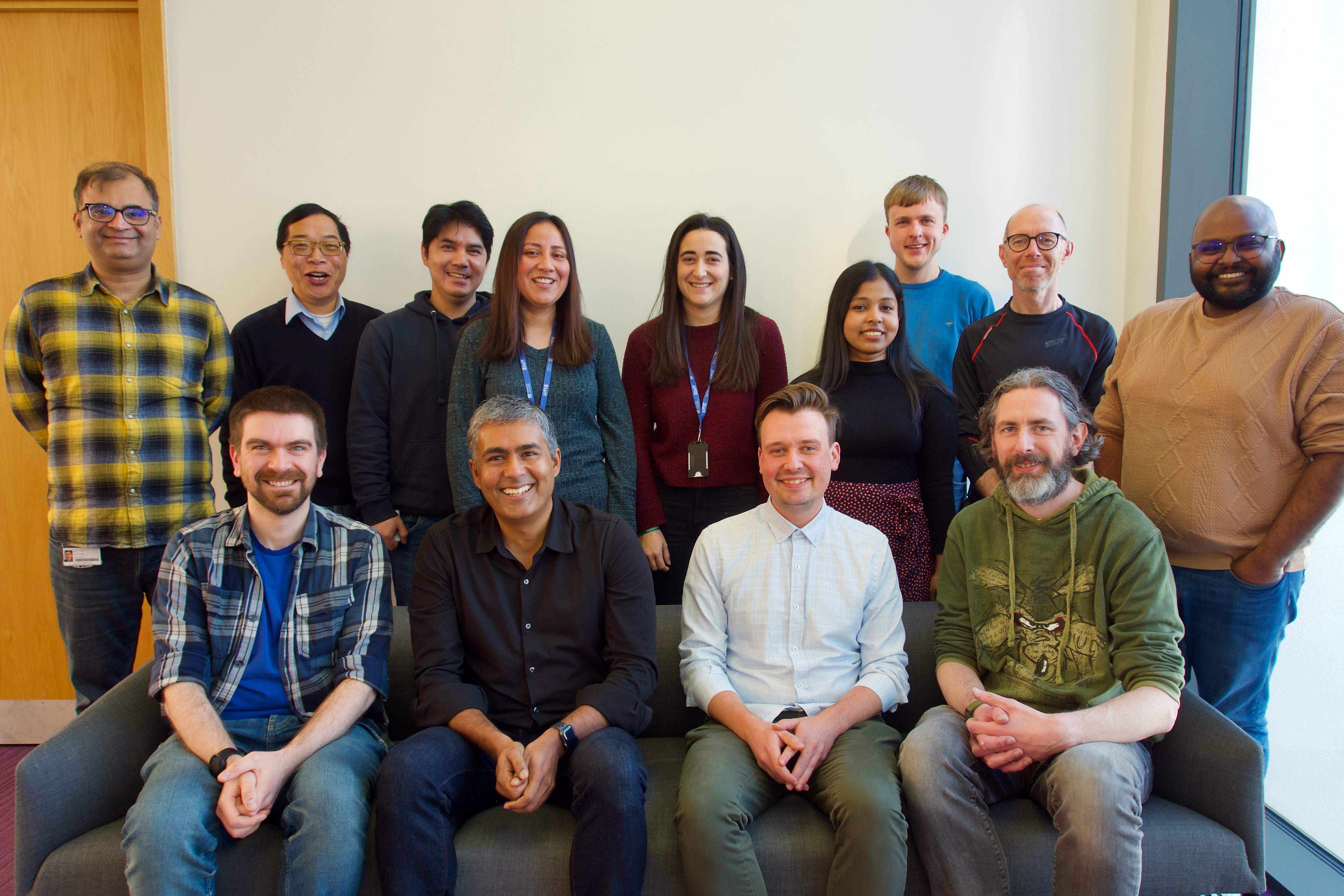 From left: Top: Gaurav Anand, Linnan Chen, Rohan Thakur, Alicia Cordova Perez, Anna Perez I Rafols, Pritha Dasgupta, Helge Magnussen, Steve Matthews, Loges Krshnan. Bottom: Matt McFarland, Yogesh Kulathu, Vincent Brouwer, Ian Kelsall