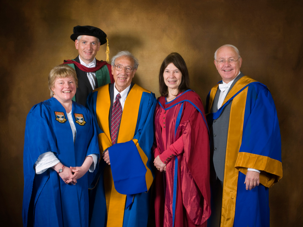 Eddy Fischer and MRC-PPU scientists on the occasion (June 20th 2008) when he received an honorary doctorate from the University of Dundee