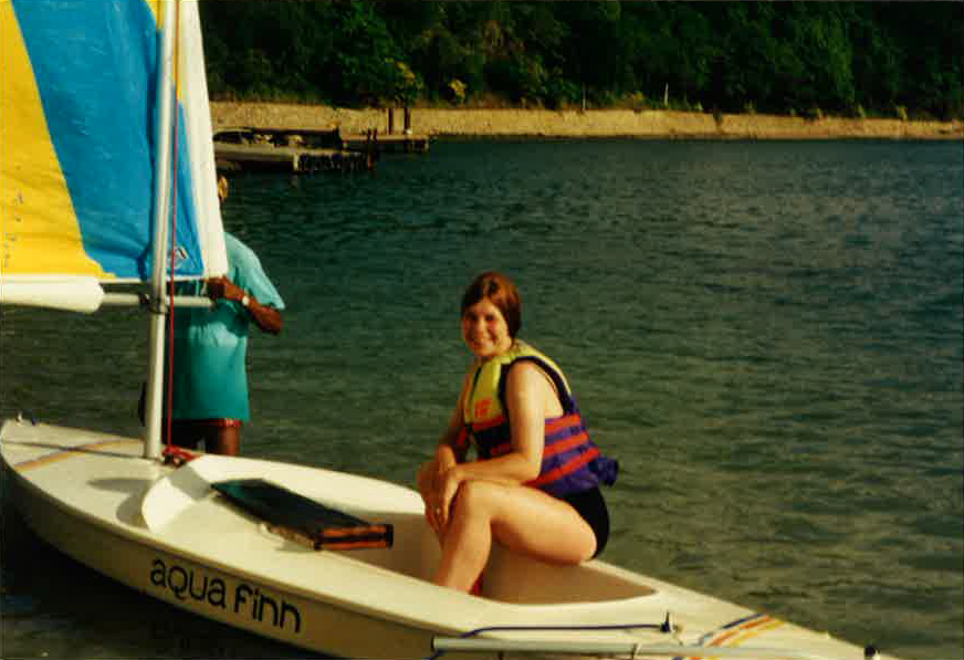 Tricia at a meeting in Spetses in 1981; she never went to a lecture but it had a huge impact on her career!