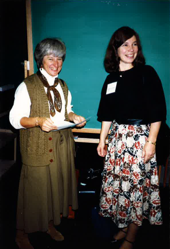 Tricia with Susan Taylor at a conference about 1990