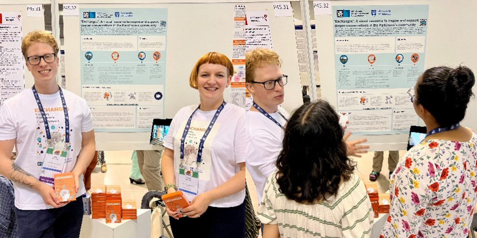 Sarah and Daniel displaying the poster