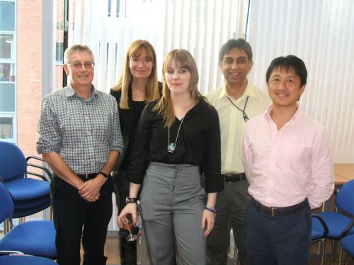 Left to Right:- Mike Ashford, Bente Pedersen, Charlotte Green, Harinder Hundal and Kei Sakamoto Congratulations, Dr Green!