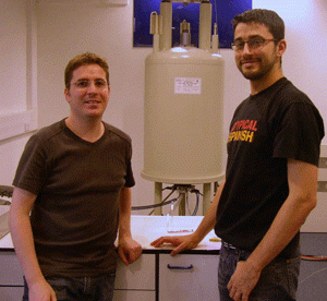 Stephan Wullschleger and Juan M. GarcÃÂ_a-MartÃÂ_nez pictured next to Suzanne Duce's MRI Effects of PI 3-kinase and mTOR inhibitors on treating spontaneous treating B-cell follicular lymphoma revealed